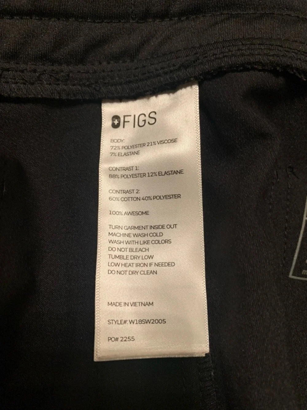 Figs Tansen Jogger Scrub Pants Technical Collection Black Extra Large